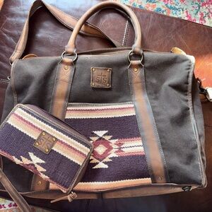 STS brand all leather bag and wallet! Used one time. Wallet never used!